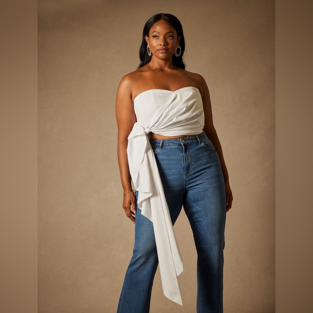 Bridal by ELOQUII Bow Bustier Top